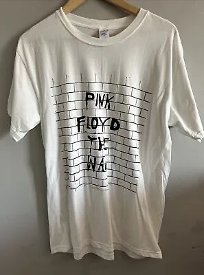 Buy Pink Floyd T Shirt The Wall White Gildan Mens Size Large • 16.99£