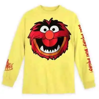 Buy Disney Store Muppets Animal Long Sleeve T-Shirt Yellow Tee For Adults NEW XXL • 38.60£