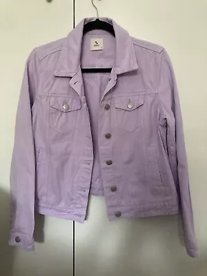 Buy TU WOMENS Denim Jacket Lilac Size 12 • 9.99£