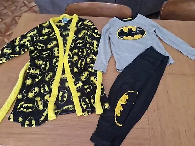 Buy Batman Boys Pyjama Set And Dressing Gown 4 5 Years • 5£