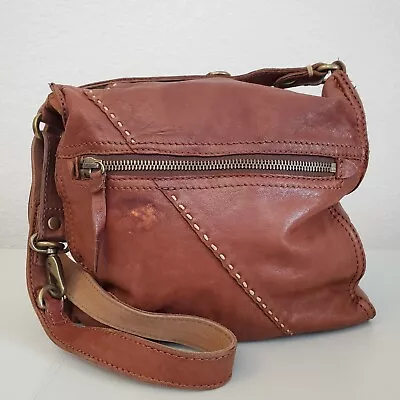 Buy Lucky Brand Abbey Road Whiskey Lambs Leather Foldover Crossbody Messenger Bag • 29.84£