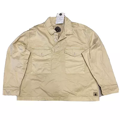 Buy Pretty Green Mens Oversized Denim Overhead Shirt Jacket, Size M, Stone • 72.81£