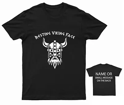 Buy Resting Viking Face T-Shirt Norse  Valhalla Runes Nordic Warrior Axe  Mythology • 13.95£