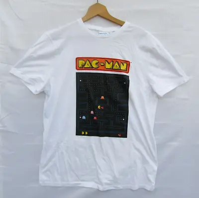 Buy Men's PAC-MAN T-shirt - White - Size UK 2 XL - Retro Gaming • 7.99£