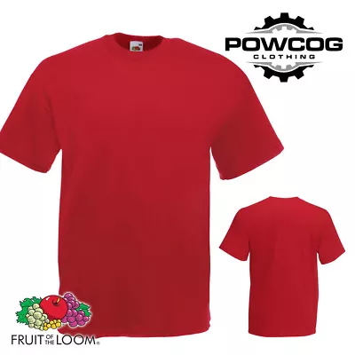 Buy Mens Womens T-Shirt Plain 100% Casual Cotton Crew Neck Tee Top Fruit Of The Loom • 4.95£