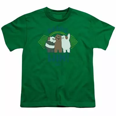Buy We Bare Bears Bears Win Kids Youth T Shirt Licensed Cartoons Tee Kelly Green • 20.07£