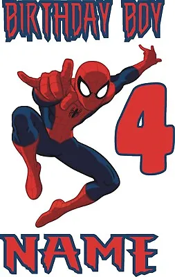 Buy T Shirt Transfers A5 SPIDERMAN Birthday    Lights Transfers Only • 1.50£