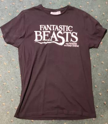 Buy FANTASTIC BEASTS…. Logo BLACK T-SHIRT (NEW) - Harry Potter - Christmas Present • 9.99£