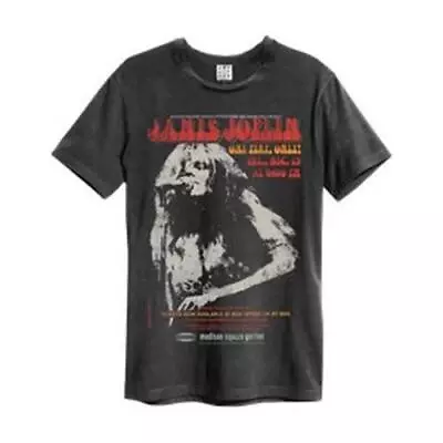 Buy Amplified Janis Joplin Madison Square Gardens Unisex Grey Cotton T-shirt • 18.36£