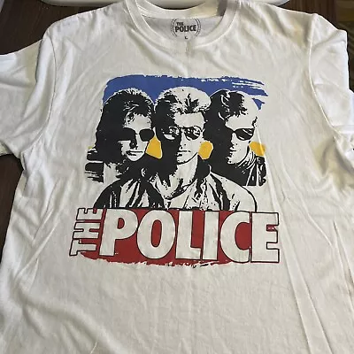 Buy The Police T Shirt Band Large White Sting Free P&P • 9£