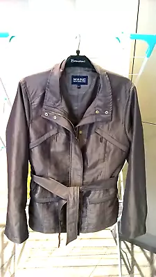 Buy Debenhams Maine Collection Shiny Dark Green/beige Outdoor Jacket Size UK12 /used • 8.99£