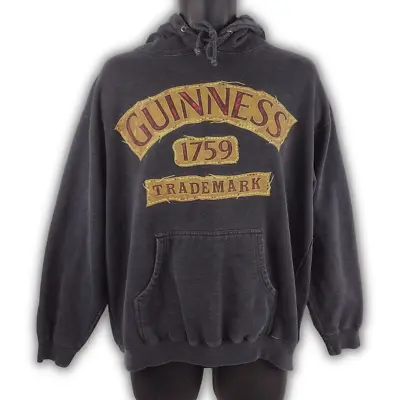 Buy Guinness Hoodie / Hoody Size Large Official Merchandise Dark Grey Charcoal VGC • 25.28£