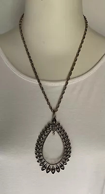 Buy Vintage Gold Tone Costume Jewelry Necklace 15” Long Heavy Duty • 9.45£