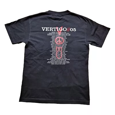 Buy U2 Murina Vertigo Tour 2005 T Shirt Black Short Sleeve UK M • 10.99£