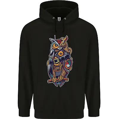 Buy Funny Steampunk Pirate Owl Mens 80% Cotton Hoodie • 19.99£