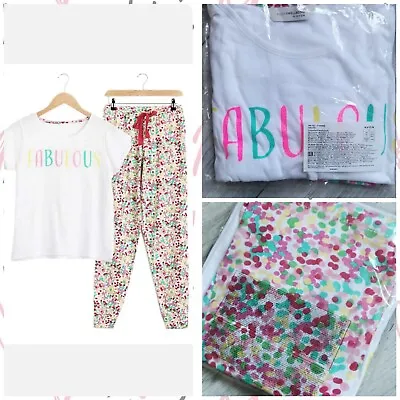 Buy New Ladies “FABULOUS! “Pyjamas AVON Size Small New Ideal Gift Multi Rainbow Cute • 7.50£