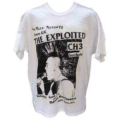Buy The Exploited Hardcore Punk Rock Band Poster T-shirt Unisex Graphic Top • 14.25£