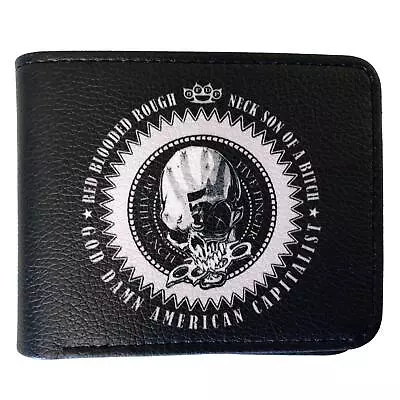 Buy Five Finger Death Punch Logo Wallet Bi-Fold Faux Leather Official Band Merch • 22.12£
