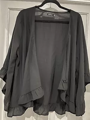 Buy 🔥Goth Kimono🔥Boohoo Black Bell Sleeve Gothic Jacket Size 14  • 10£