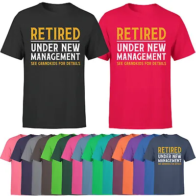 Buy Retired Under New Management Mens T Shirt Funny Retirement Gift Tee Top • 9.99£