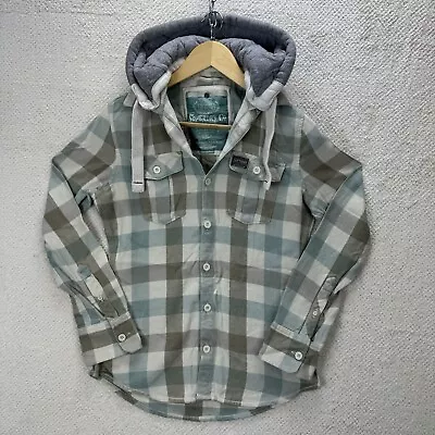 Buy Superdry Checked Hooded Shirt Jacket Shacket Size Medium 10 12 Ladies Lumberjack • 19.75£