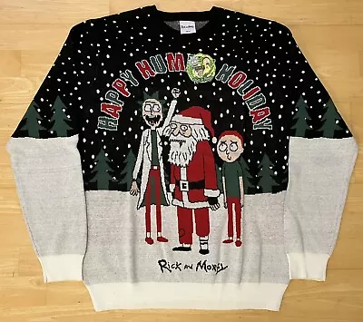 Buy XL 45  Chest Rick And Morty Ugly Christmas Xmas Jumper Sweater Human Holiday • 33.99£