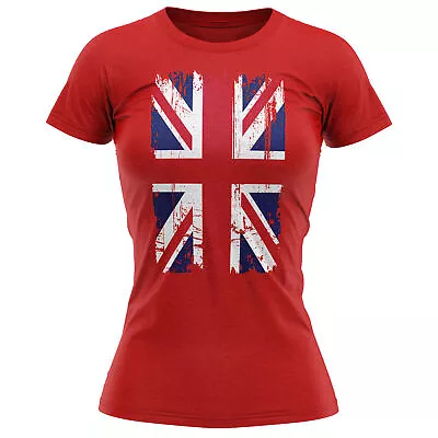 Buy Union Jack Womens T Shirt Grunge Kings Coronation 6th May 2023 King Charles III • 14.99£