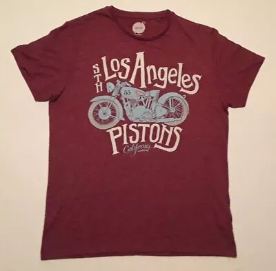 Buy NEXT Los Angeles Pistons Motorbike Graphic Maroon Red T Shirt Size Large (38 ) • 4£