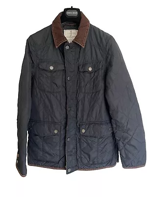 Buy Mens Jasper Conran Quilted Jacket Small Navy Corduroy Collar • 15£