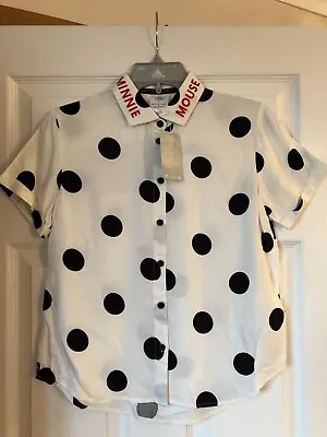 Buy New Ladies Disney Store Minnie Mouse Top Uk S Minnie Rocks The Dots Shirt Bnwt • 23.99£