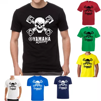 Buy YAMAHA Racing Skull Symbol , Motorbike Motorcycle Biker Organic Cotton T-shirt • 9.99£