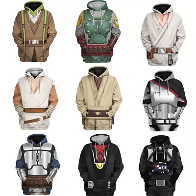 Buy Star Wars Obi Wan Kenobi 3D Hoodies Jedi Darth Vader Sweatshirts Jacket Coats • 15£