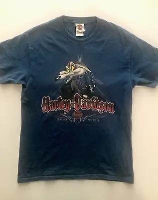 Buy Harley Davidson VTG T Shirt TAZ  RoadRunner Florida L Blue Faded Looney Tunes • 46.24£