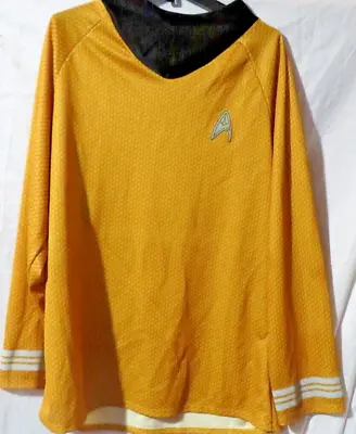Buy Star Trek Captain Kirk Rubies Costume Gold Long Sleeve 2009 Replica Shirt XL • 4.83£