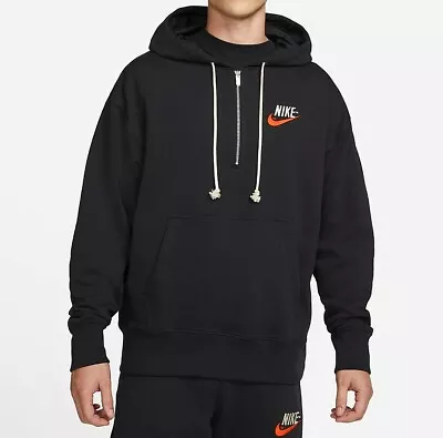 Buy Nike Men's French Terry Pullover Ovesized Fit Hoodie DM5279 Off-Noir RRP £79.99 • 29.99£