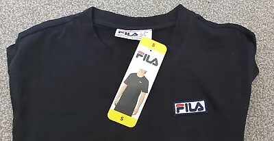 Buy Fila Men's Crew Neck Short Sleeve Cotton Jersey Tee Logo T Shirt Top S M L BNWT • 4.95£