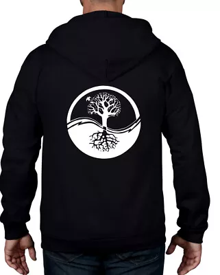 Buy YIN AND YANG TREE OF LIFE ZIP HOODIE - Pagan Wicca Meditation Yoga T-Shirt Zen • 27.95£