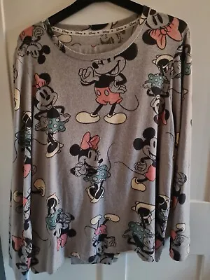 Buy Ladies Disney Mickey & Minnie Mouse Warm Cosy Pyjamas Women PJ's Size 16-18 Larg • 23.50£