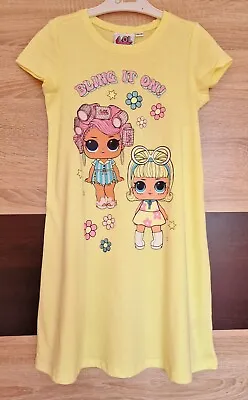 Buy LOL Surprise Yellow Dress Girls Age 5-6 Years Short Sleeve T-shirt Dress Oufit • 9.90£