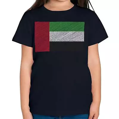 Buy United Arab Emirates Scribble Flag Kids T-shirt Tee Top Gift Al-’im?rat • 9.95£