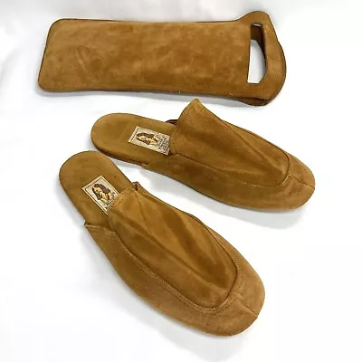 Buy VTG Hush Puppies Travel Slippers Pouch Brown Suede Women’s US Sz 9 Packable Rare • 64.12£
