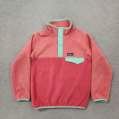 Buy Patagonia Jacket Girls XS Pink Lightweight Synchilla Snap T Pullover Fleece • 28.11£