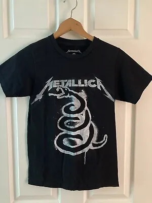 Buy Womens Metallica Black Album Official Merchandise Black/Gray T-Shirt Size XS • 17.05£