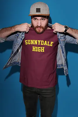 Buy Sunnydale High School T Shirt Buffy T-shirt Style SHS Maroon • 11.69£