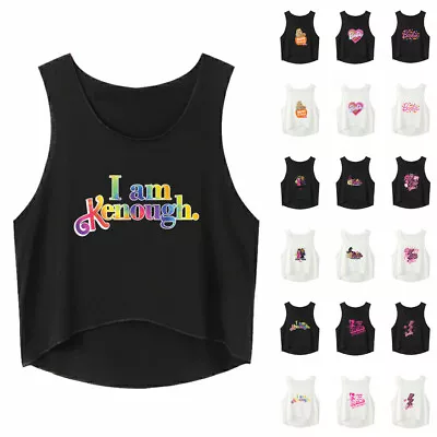 Buy Summer Womens Barbie Movie Sleeveless Tops Shirts Tee Blouse Cami Tank Vest Size • 7.91£