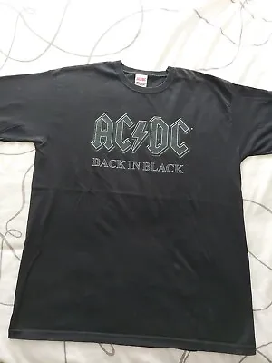 Buy Mens Black AC/DC T Shirt Back In Black Size Small • 9£