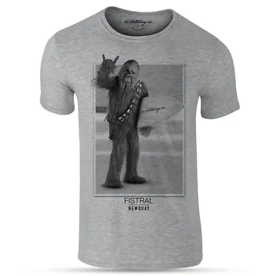 Buy Surfer Surfing Chewbacca Wookie Grey Premium Funny T-Shirt Newquay Star Wars  • 12.99£