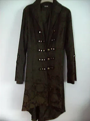 Buy Coat Ladies Gothic Style Jacket Coat Black & Grey Patterned By H  & R New • 39.31£