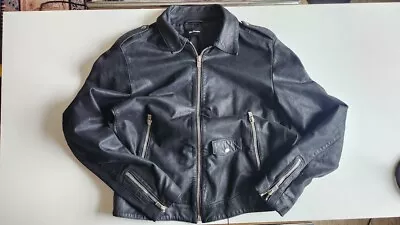 Buy The Kooples Black Biker Leather Cow Hide Jacket Large RRP £750 Nearly Unworn • 119£