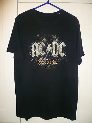 Buy Ac/dc - 2016 Original  Rock Or Bust  Black T-shirt (xl) • 7.99£